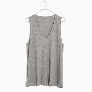 Whisper Cotton V-Neck Pocket Tank Size Small